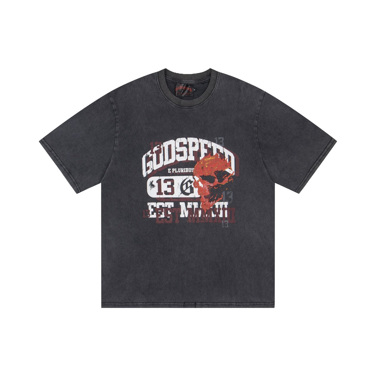Godspeed Skull & 13 Graphic Short-Sleeve T-Shirt ¡ª front