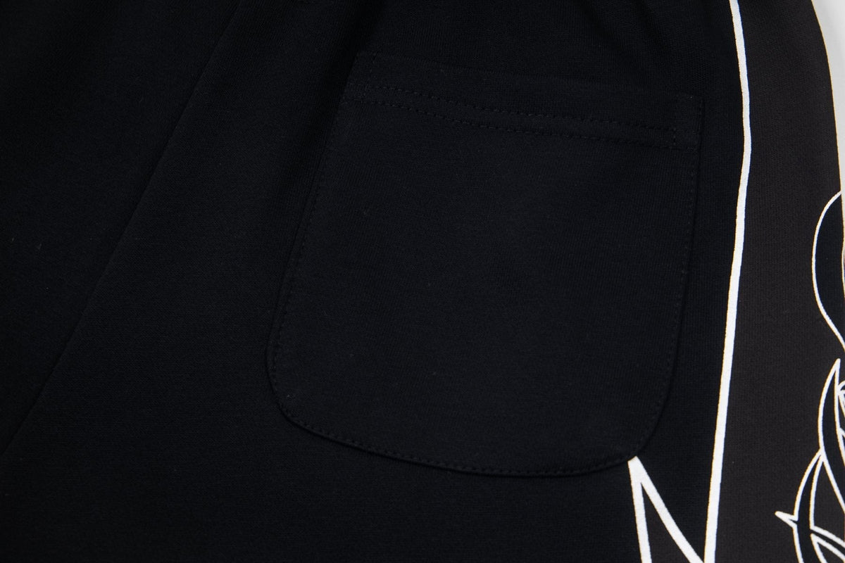 Godspeed Printed Side-Panel Drawstring Shorts ¡ª detail