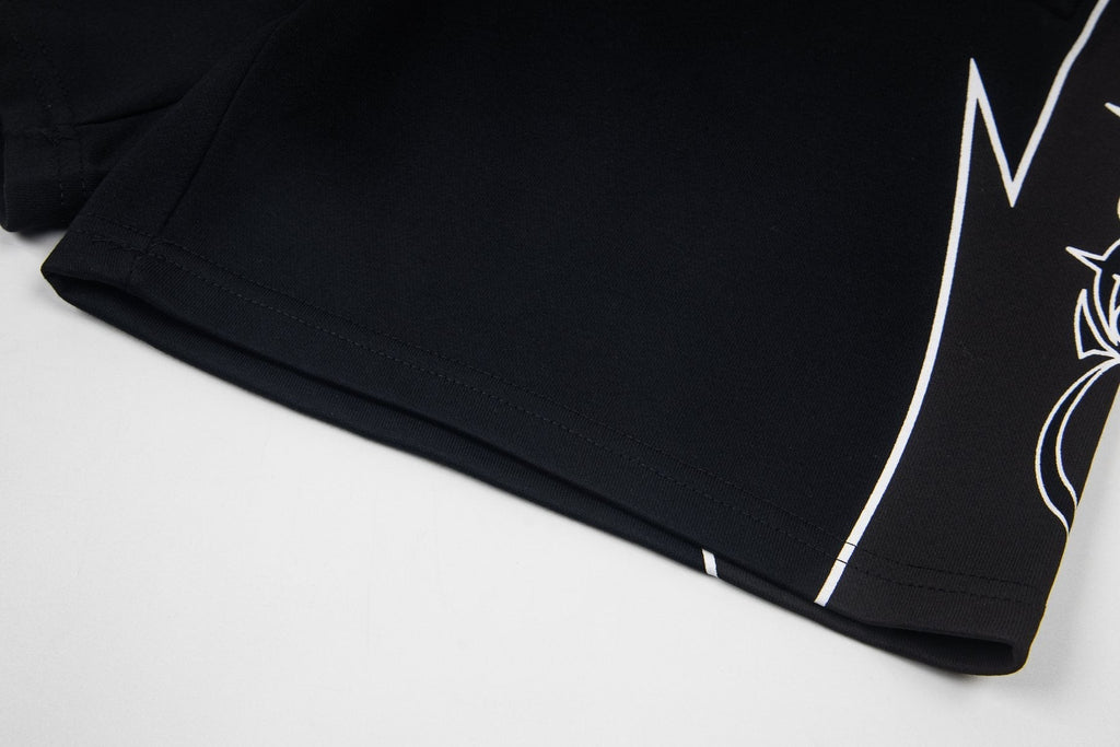 Godspeed Printed Side-Panel Drawstring Shorts ¡ª detail
