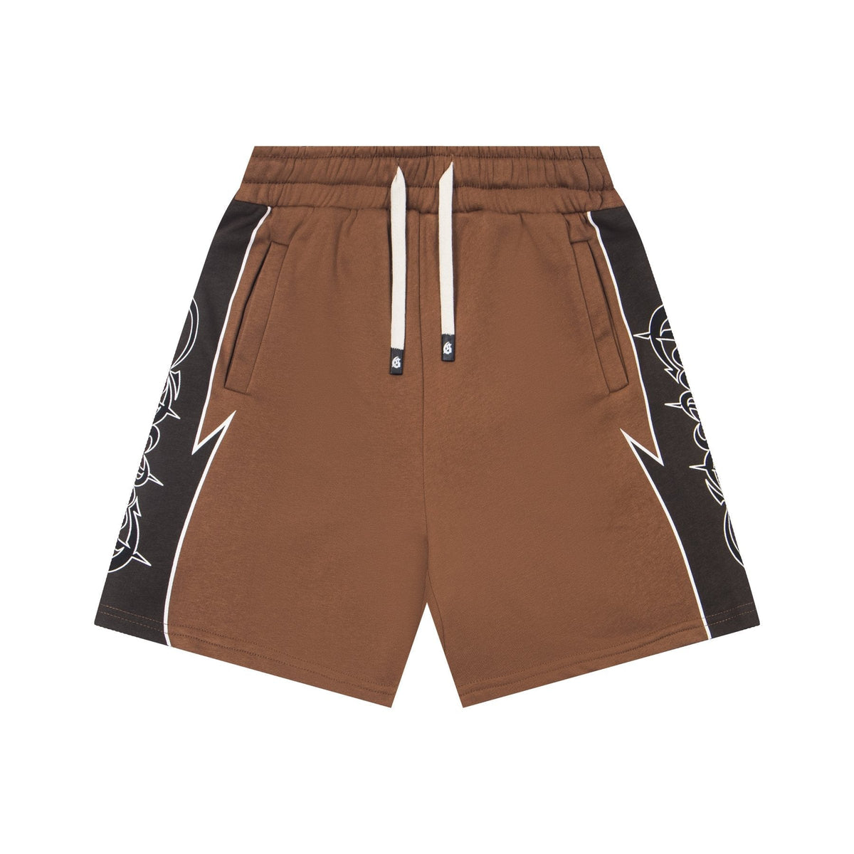Godspeed Printed Side-Panel Drawstring Shorts ¡ª front