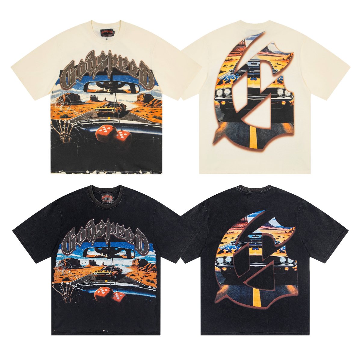 Godspeed Car & Dice Graphic T-Shirt ¡ª comparison