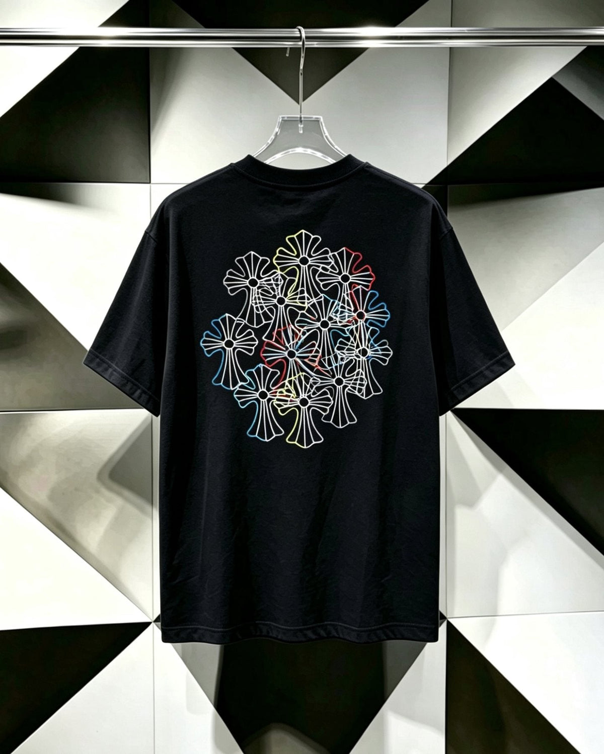 Chrome Hearts Floral Cross Short-Sleeve T-Shirt ¡ª back