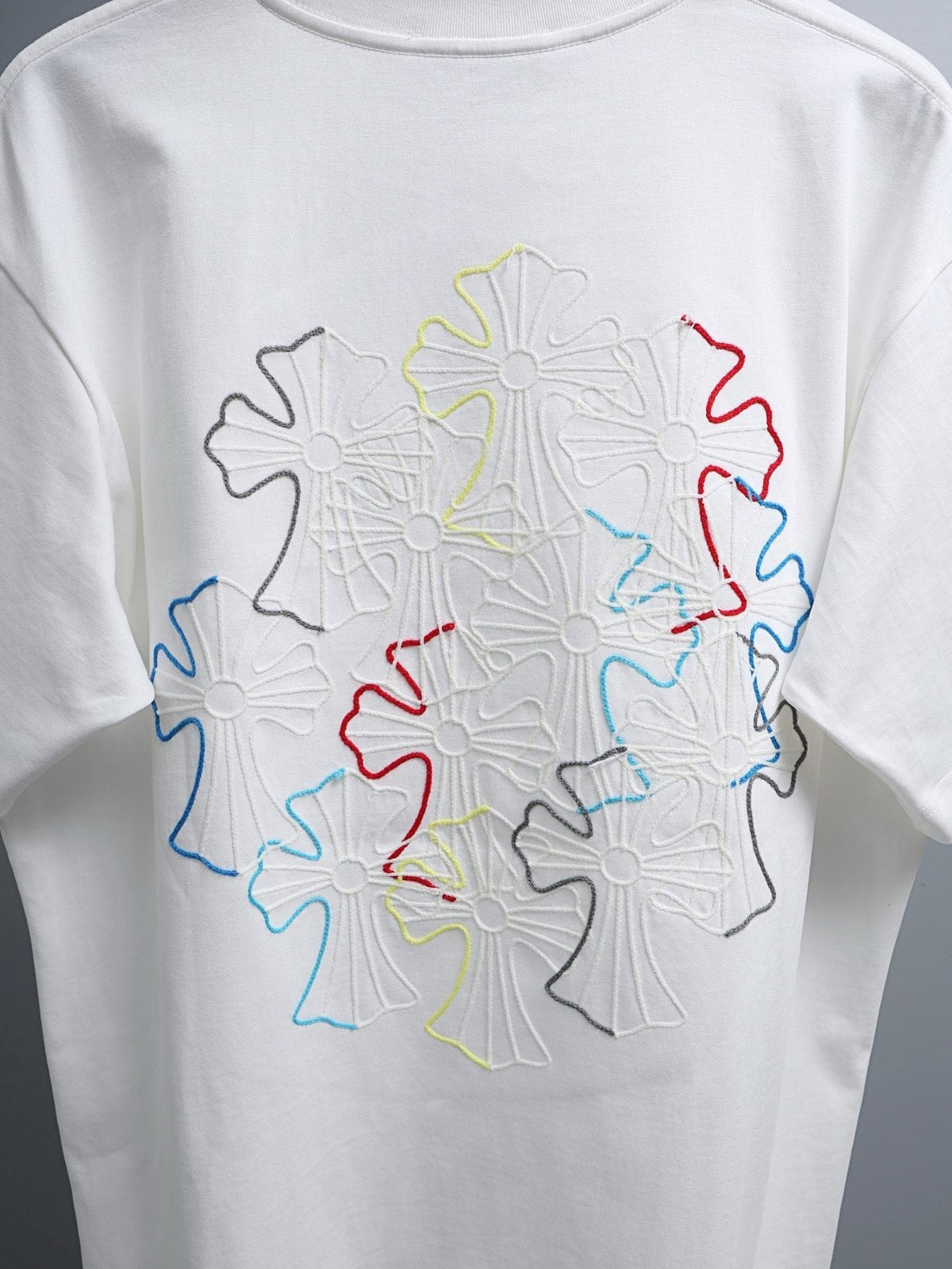 Chrome Hearts Floral Cross Embroidered T-Shirt ¡ª detail