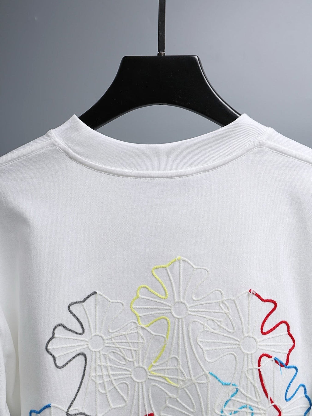 Chrome Hearts Floral Cross Embroidered T-Shirt ¡ª detail