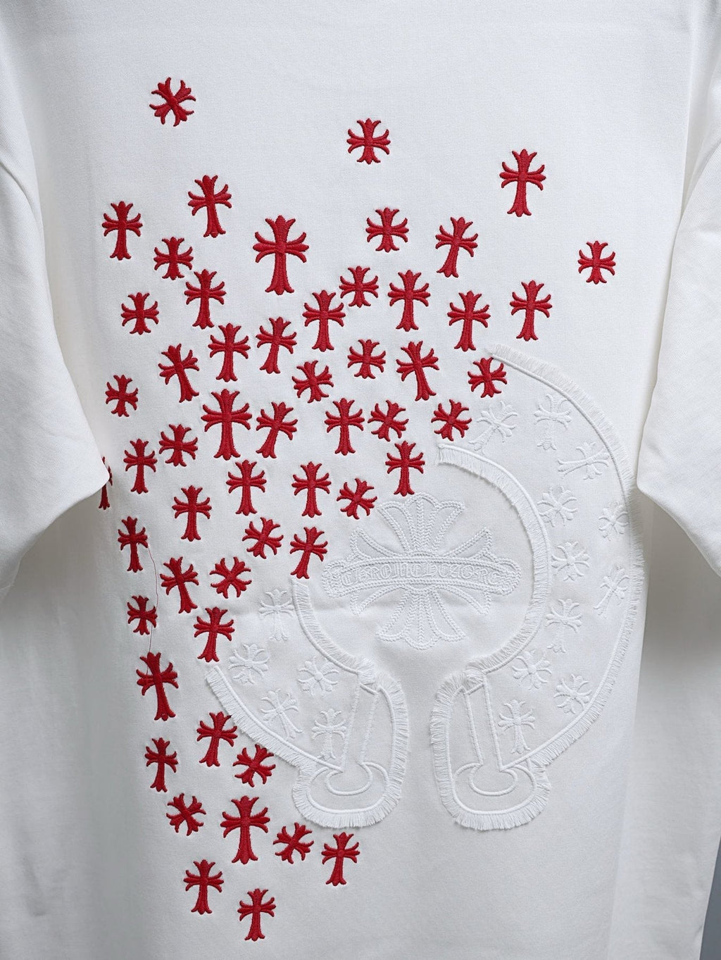 Chrome Hearts Red Cross Graphic Short-Sleeve T-Shirt ¡ª detail