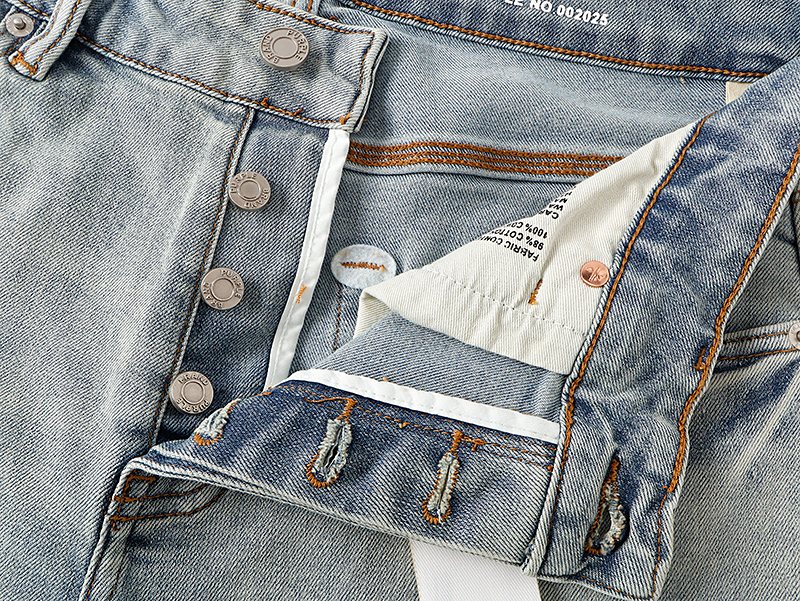 Purple Brand Light Blue Side Graphic Jeans ¡ª detail