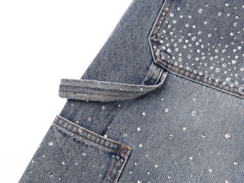 Purple Brand Rhinestone Splatter Denim Shorts ¡ª detail