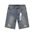 Purple Brand Rhinestone Splatter Denim Shorts ¡ª hero