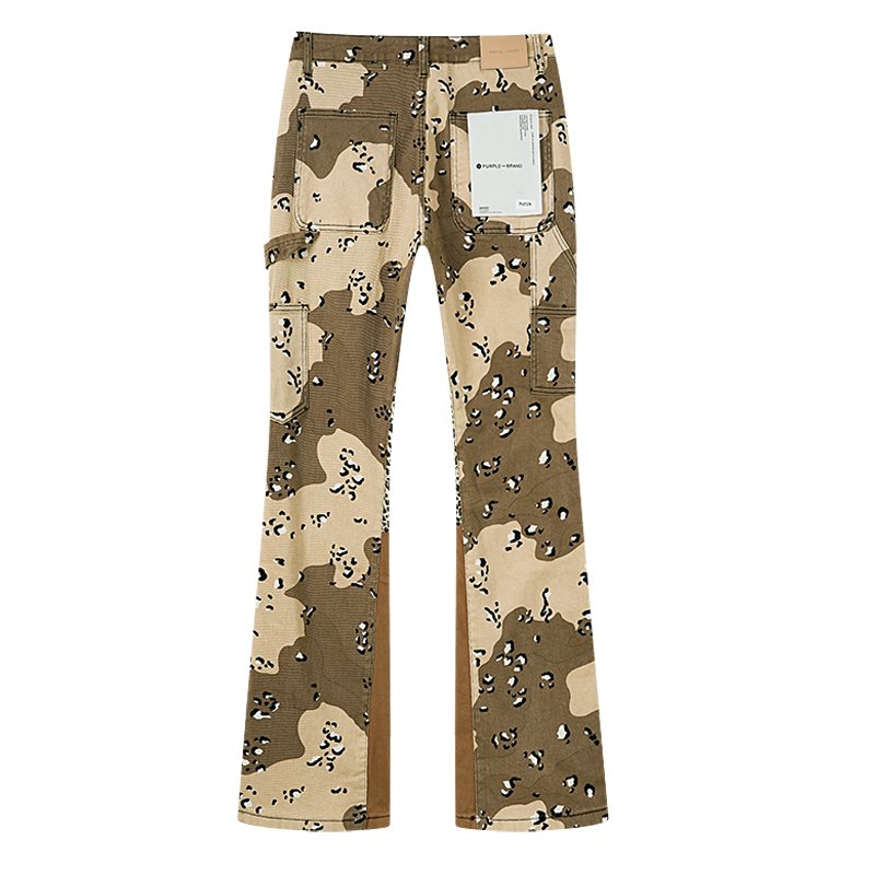 Purple Brand Tan Camo Five-Pocket Pants ¡ª back