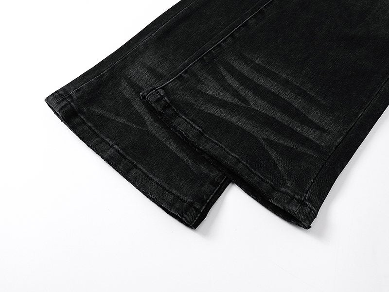 Purple Brand Distressed Washed Flare Jeans ¡ª detail