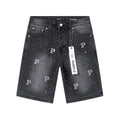 Purple Brand Rhinestone Washed Denim Shorts ¡ª hero