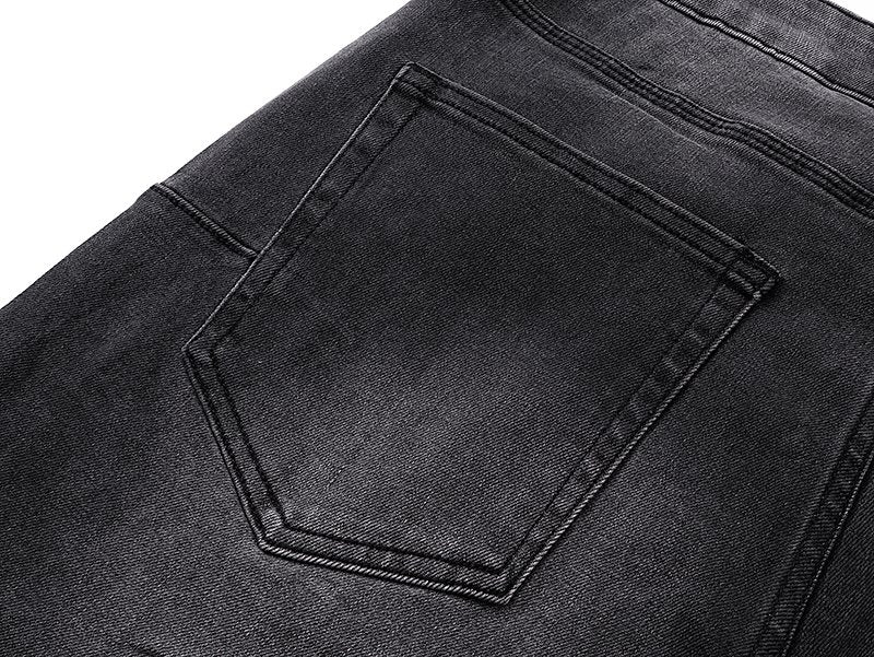 Purple Brand Rhinestone Washed Denim Shorts ¡ª detail