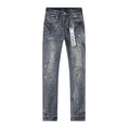 Purple Brand Gray Distressed Paint-Splatter Jeans ¡ª hero