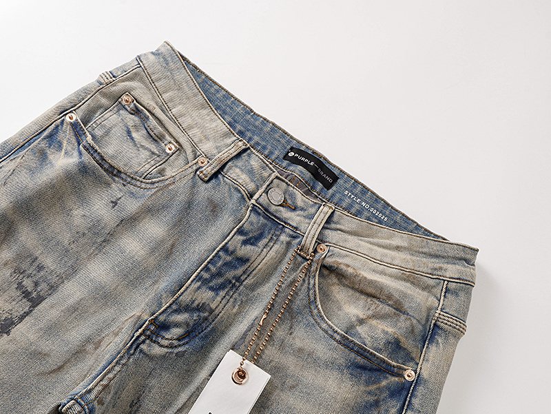 Purple Brand Light Blue Distressed Jeans ¡ª detail