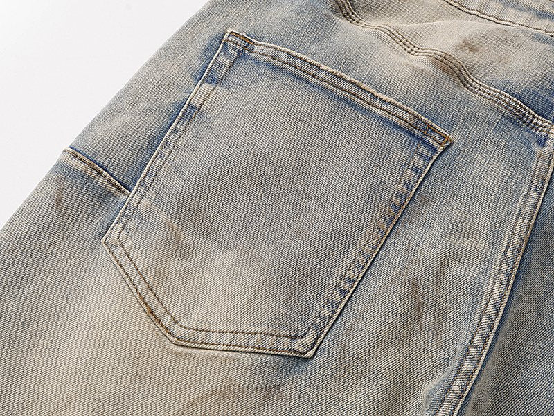 Purple Brand Light Blue Distressed Jeans ¡ª detail