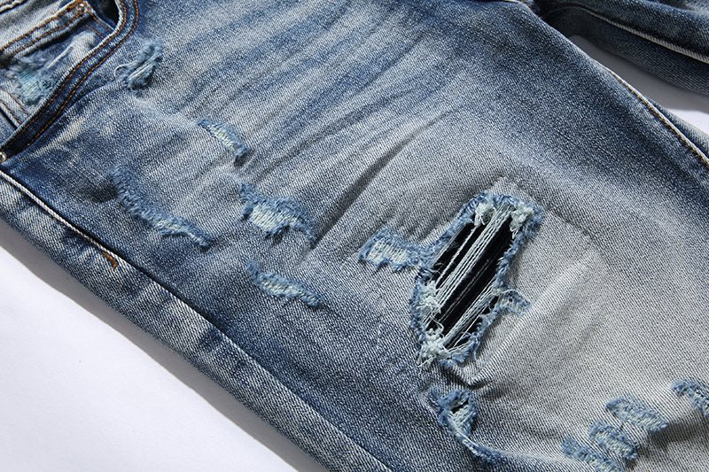 AMIRI Light Blue Distressed Jeans ¡ª detail