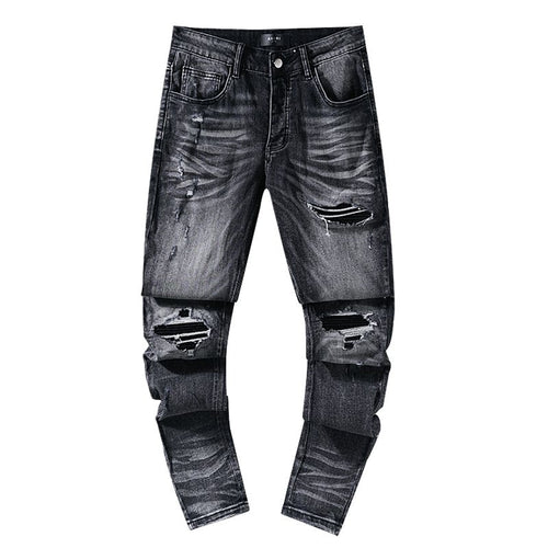 AMIRI Washed Black Distressed Jeans ¡ª hero
