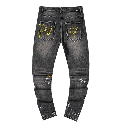 AMIRI Paint-Splatter Distressed Jeans ¡ª back