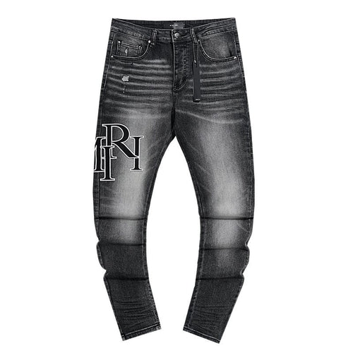 AMIRI Washed Black Embroidered Jeans ¡ª hero