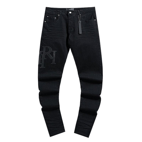 AMIRI Tonal Letter Graphic Black Jeans ¡ª hero
