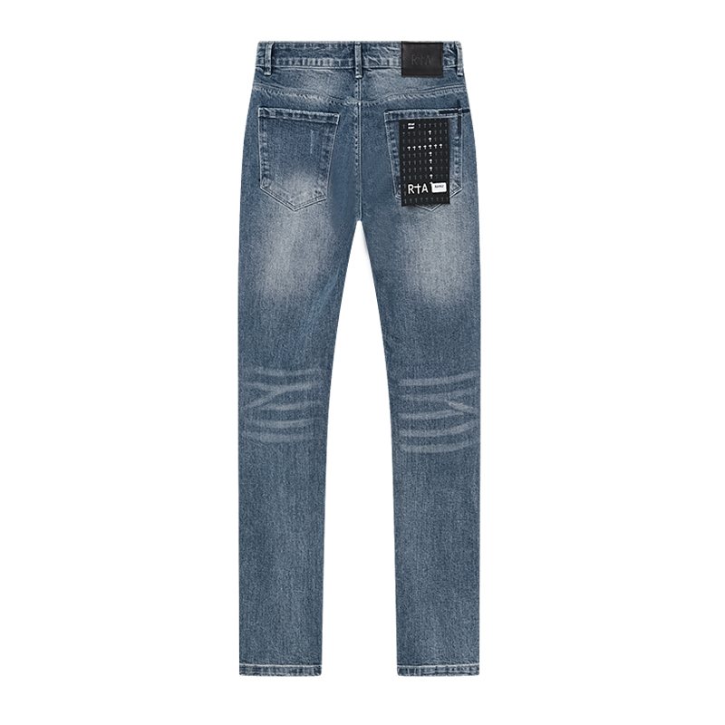 R+A Studded Distressed Blue Jeans ¡ª back