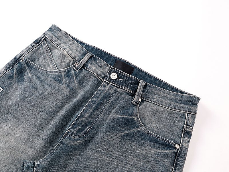 R+A Washed Blue Flared Jeans ¡ª detail