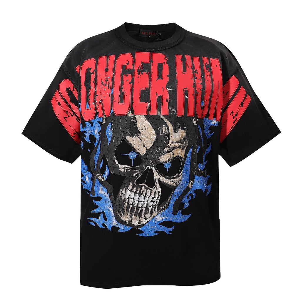 RARE PEACE No Longer Human Skull Graphic T-Shirt ¡ª hero