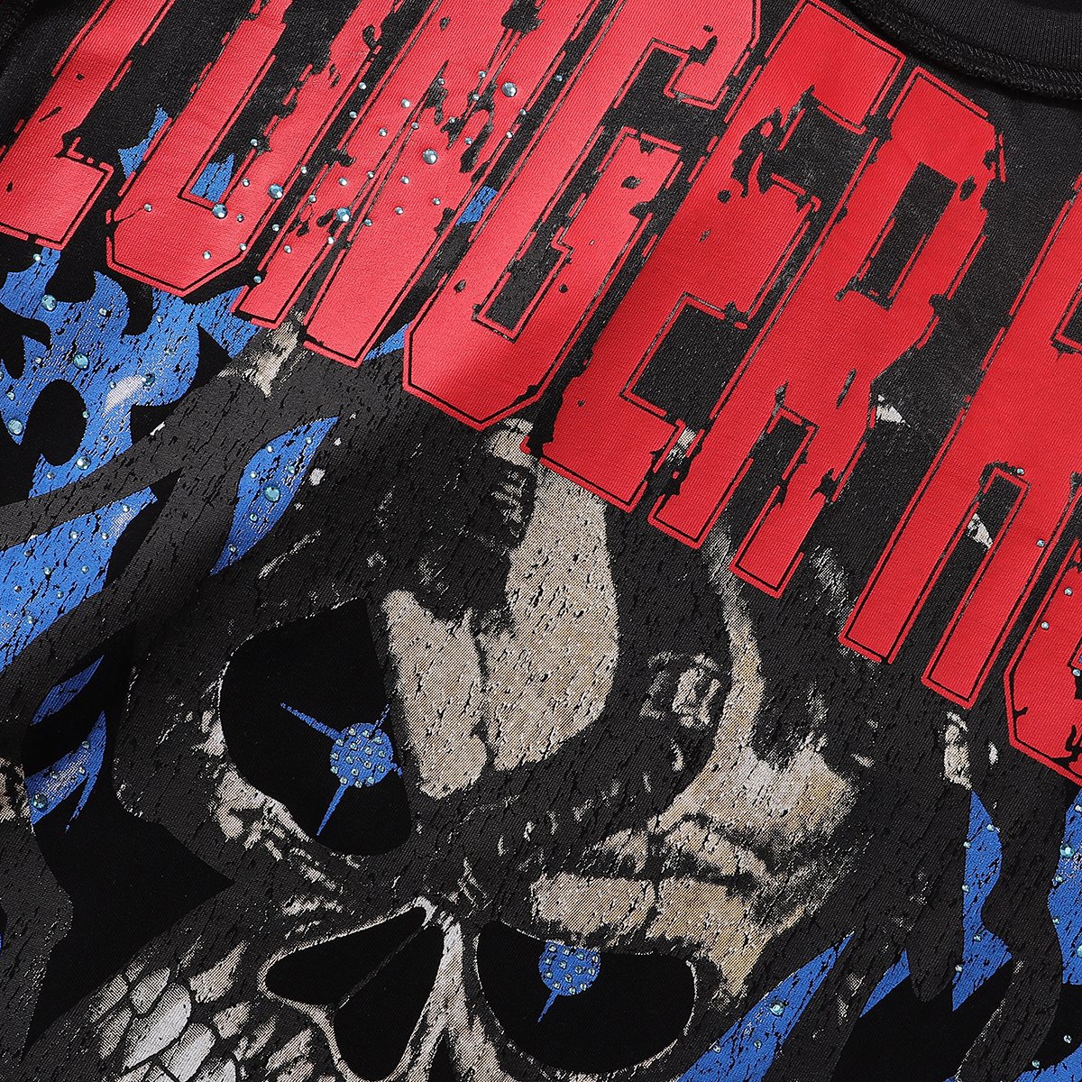 RARE PEACE No Longer Human Skull Graphic T-Shirt ¡ª detail