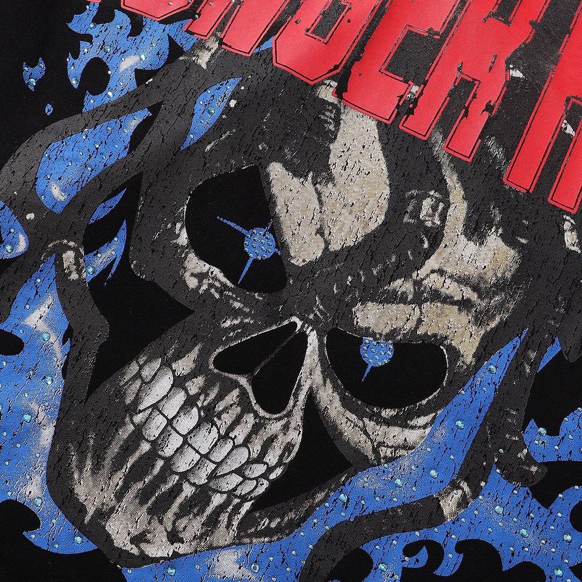 RARE PEACE No Longer Human Skull Graphic T-Shirt ¡ª detail