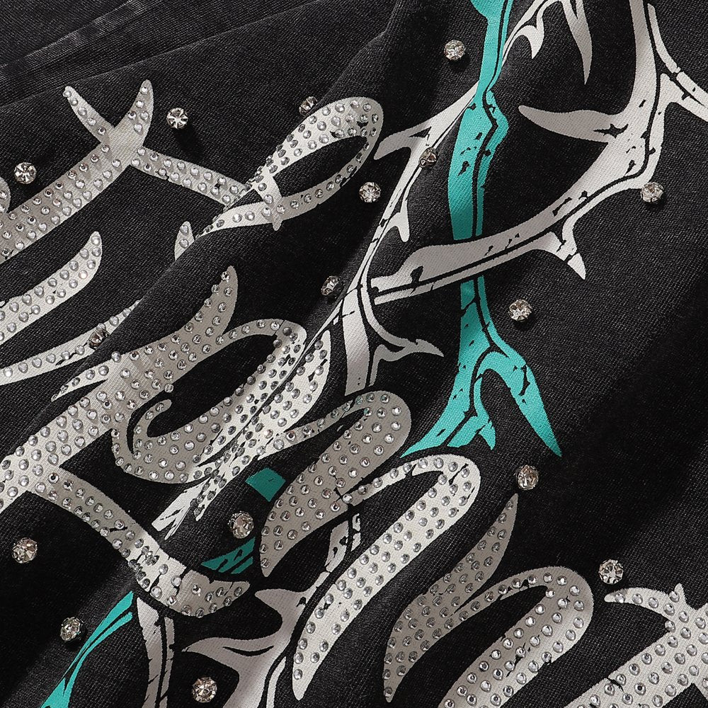 R3BEL Eternally Grateful Rhinestone Graphic T-Shirt ¡ª detail