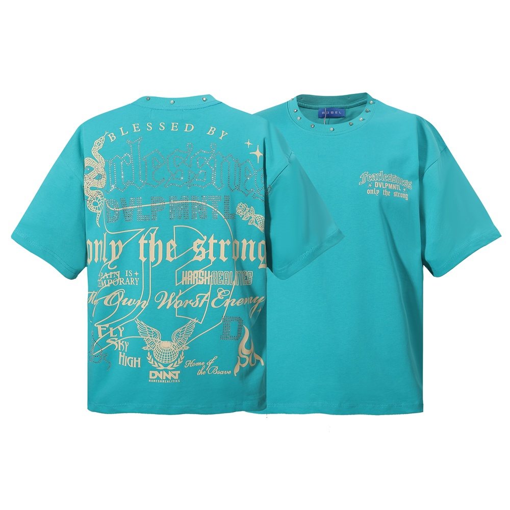 R3BEL Only The Strong Turquoise Graphic T-Shirt ¡ª hero