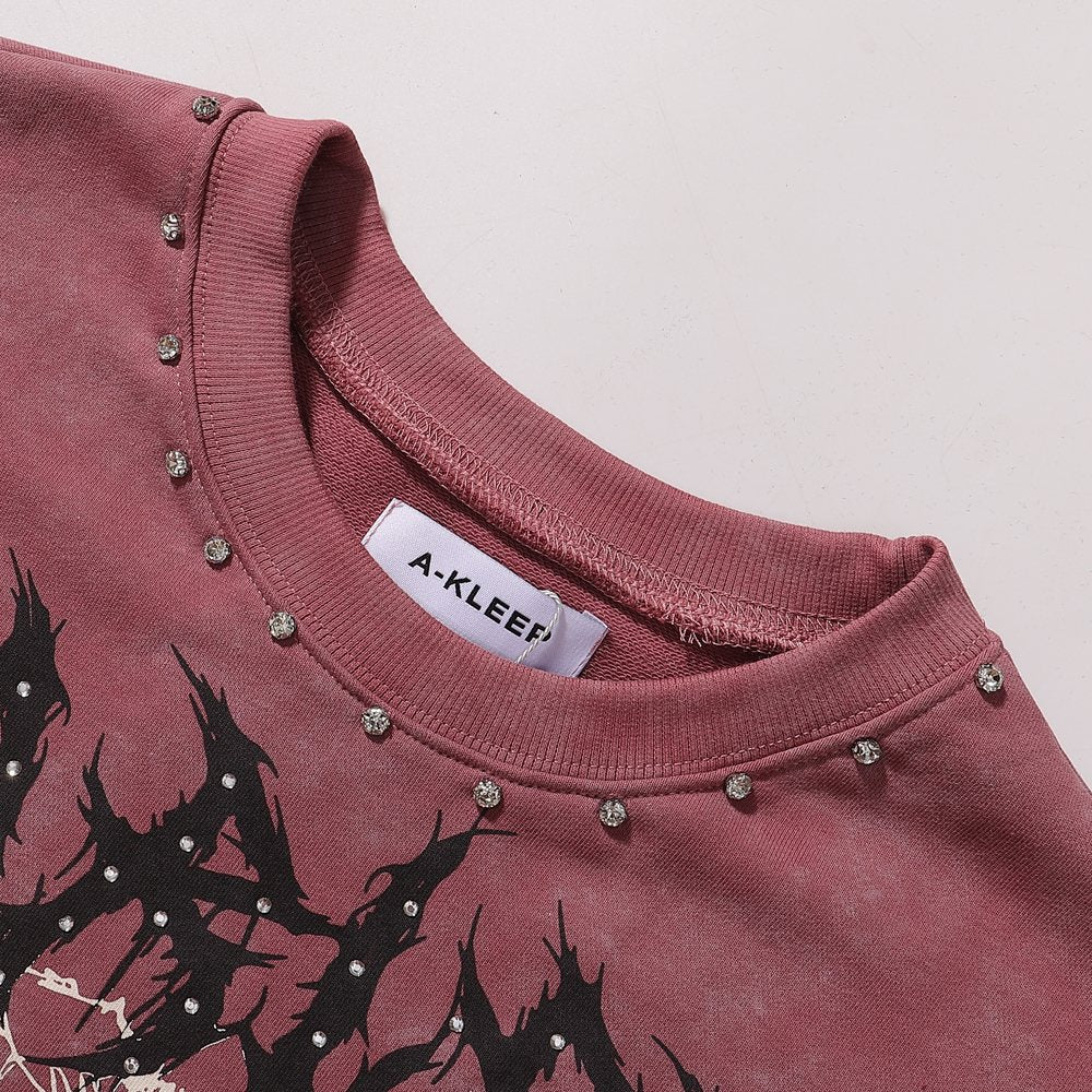 KLEEP 2004 Rhinestone Graphic Short-Sleeve T-Shirt ¡ª neck_label