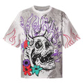 KLEEP Skull Flame Distressed Graphic T-Shirt ¡ª hero