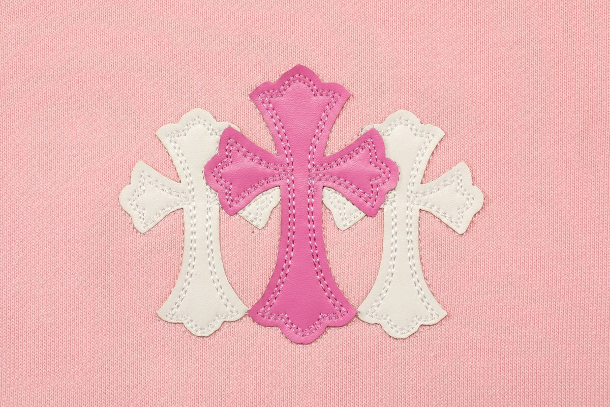 Chrome Hearts Pink Graphic Applique Crewneck Sweatshirt ¡ª detail
