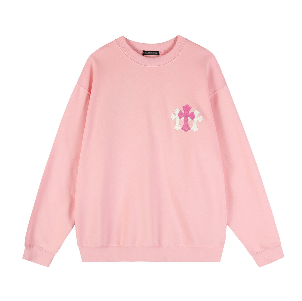 Chrome Hearts Pink Graphic Applique Crewneck Sweatshirt ¡ª hero