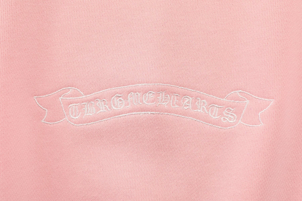 Chrome Hearts Pink Graphic Applique Crewneck Sweatshirt ¡ª detail