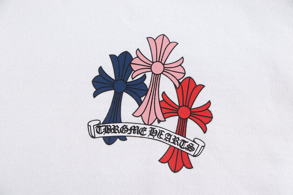 Chrome Hearts Multicolor Floral Cross Graphic Hoodie ¡ª detail