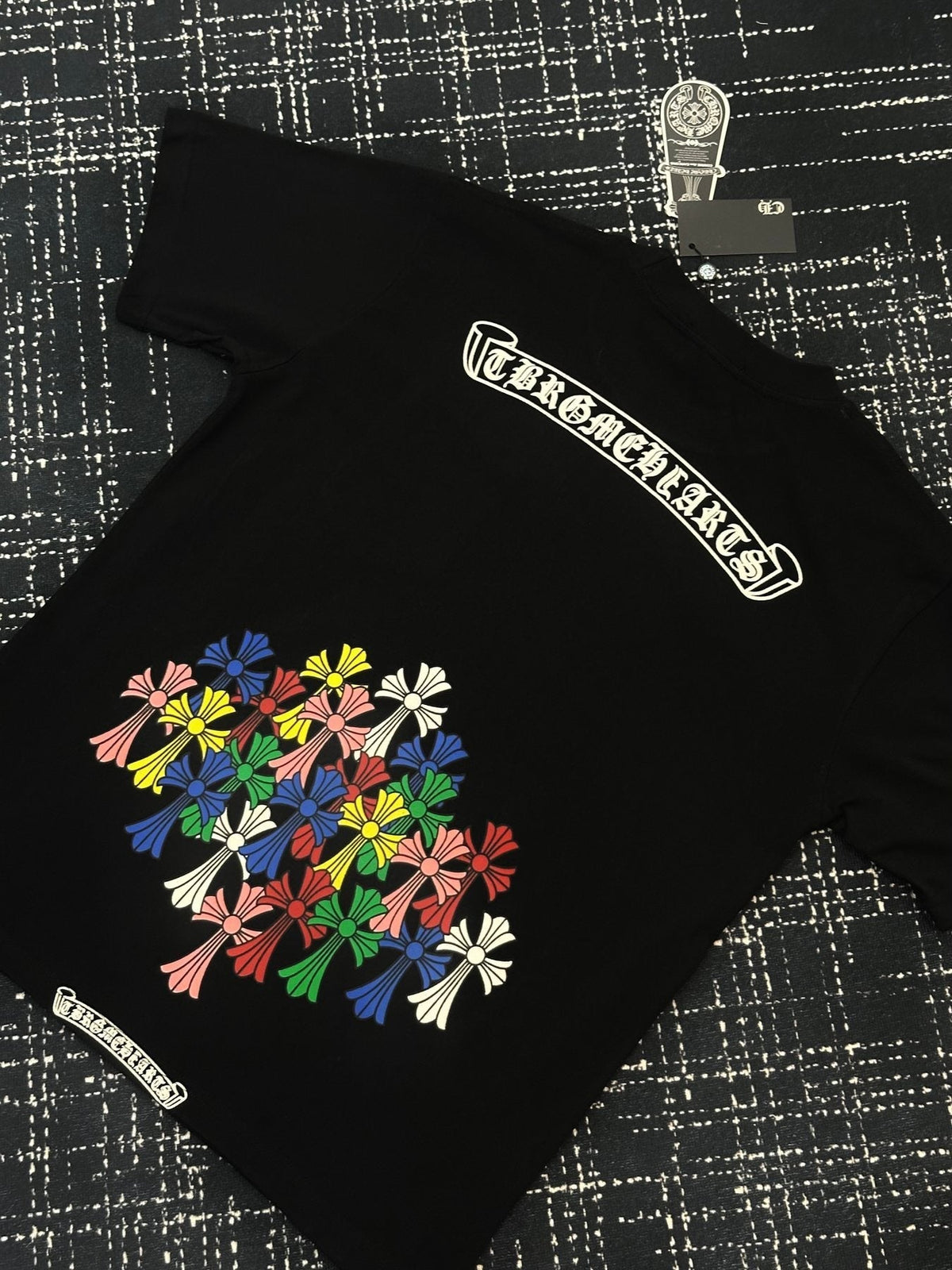 Chrome Hearts Rainbow Horseshoe Cross Graphic T-Shirt ¡ª detail