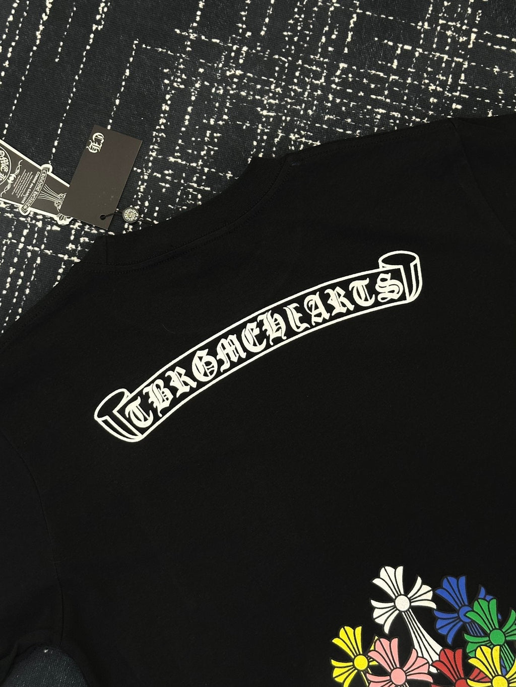 Chrome Hearts Rainbow Horseshoe Cross Graphic T-Shirt ¡ª detail