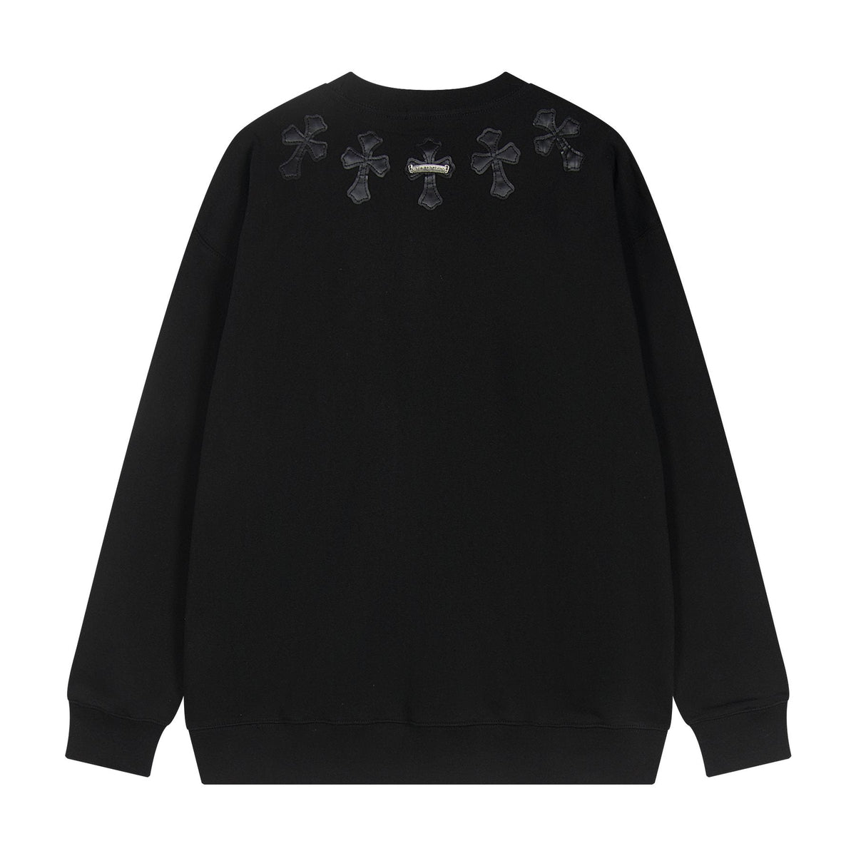 Chrome Hearts Leather Cross Metal Detail Crewneck Sweatshirt ¡ª back
