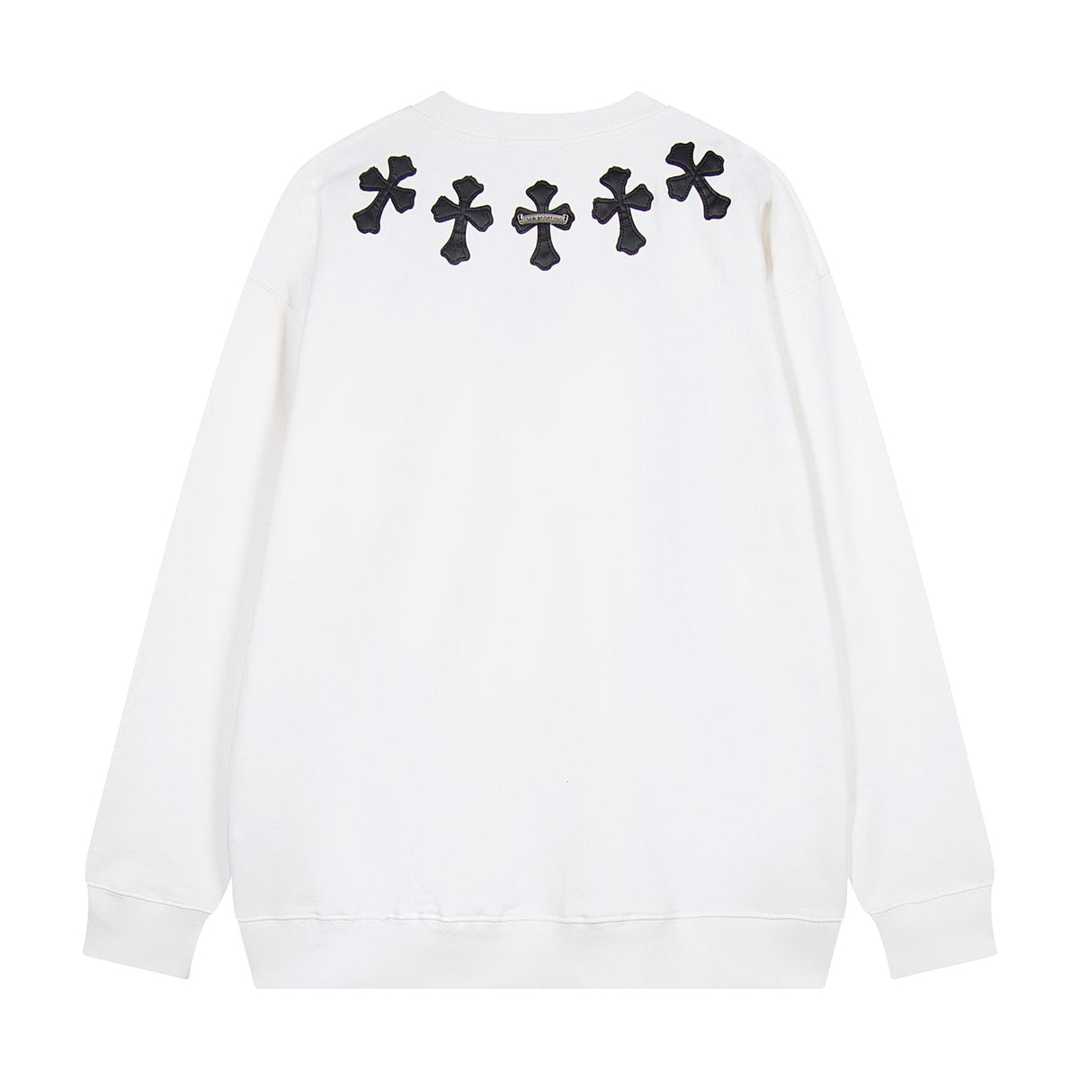 Chrome Hearts Leather Cross Metal Detail Crewneck Sweatshirt ¡ª back
