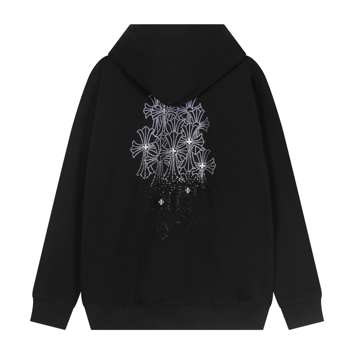 Chrome Hearts Floral Cross Graphic Full-Zip Hoodie ¡ª back