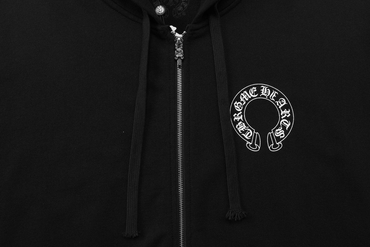 Chrome Hearts Horseshoe Graphic Zip Hoodie ¡ª detail