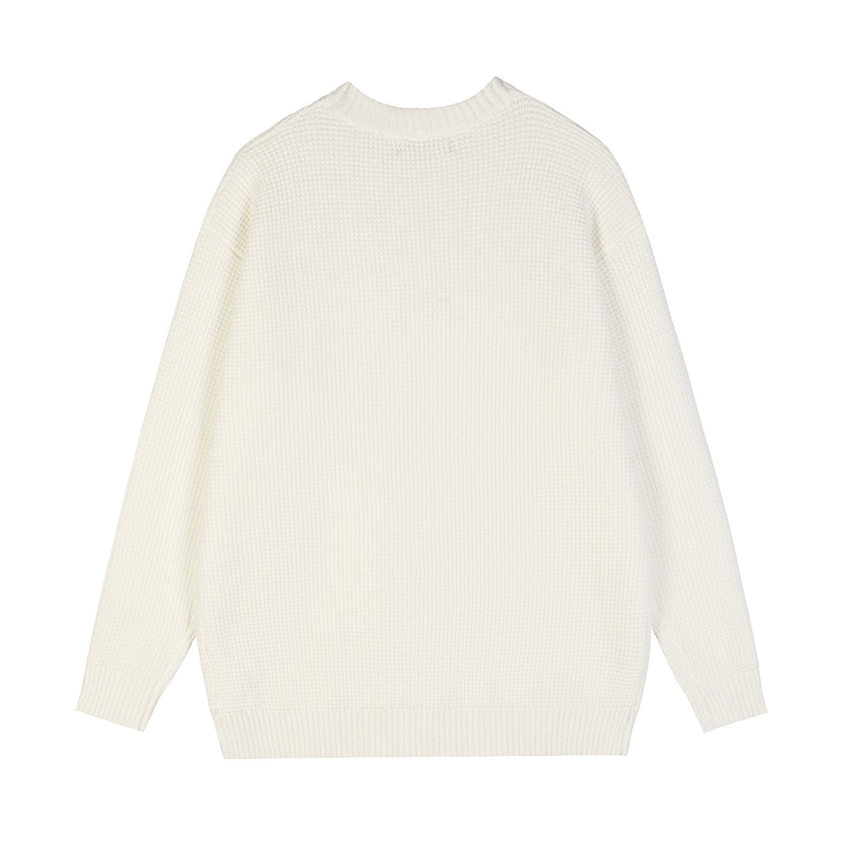 Chrome Hearts Slogan Patch Waffle Knit Crewneck Sweater ¡ª back
