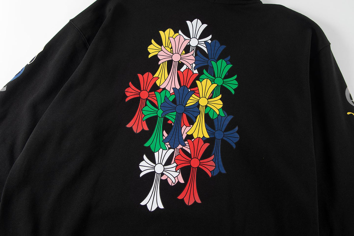 Chrome Hearts Multicolor Cross Graphic Hoodie ¡ª detail
