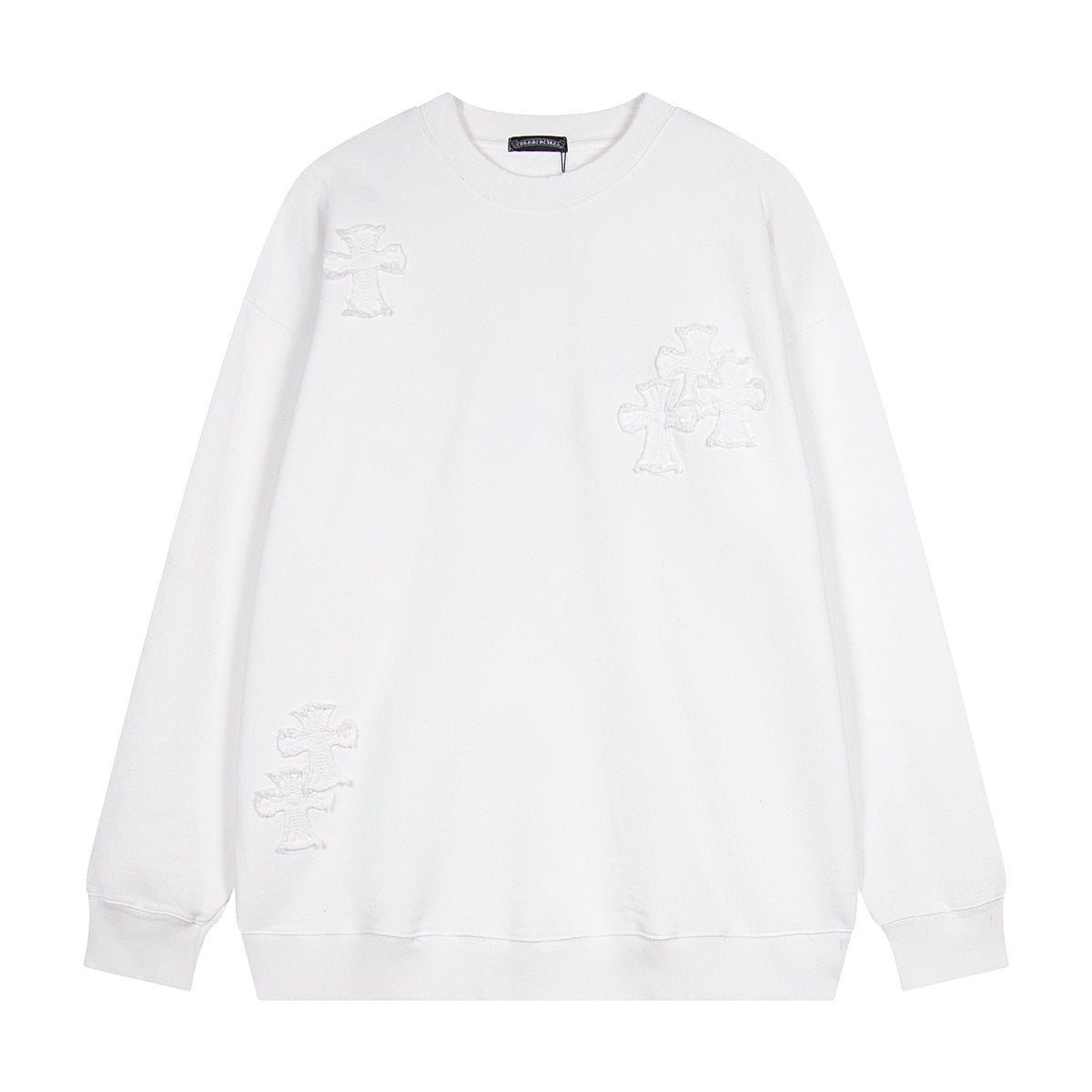 Chrome Hearts Rhinestone Horseshoe Applique Crewneck Sweatshirt ¡ª front