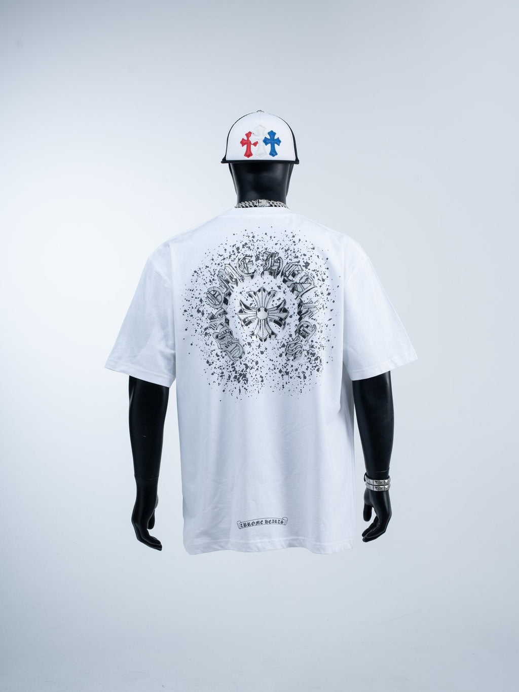 Chrome Hearts Splatter Rhinestone Graphic T-Shirt ¡ª context