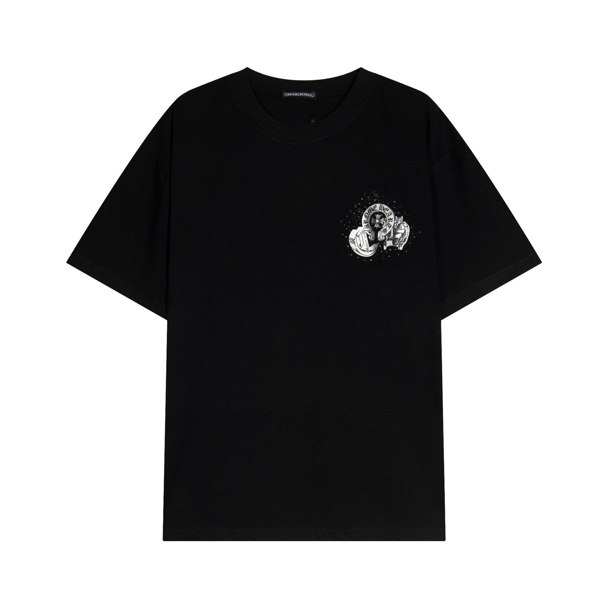 Chrome Hearts Splatter Rhinestone Graphic T-Shirt ¡ª front