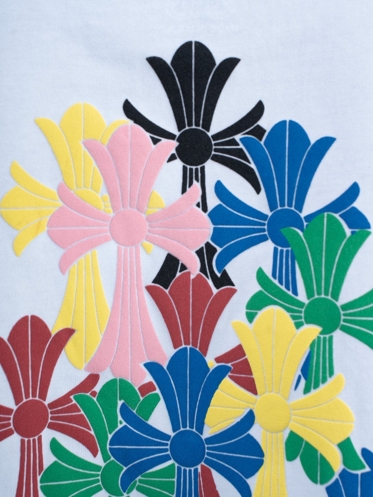 Chrome Hearts Sanskrit Rainbow Cross Graphic T-Shirt ¡ª detail