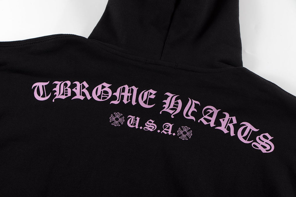 Chrome Hearts Pink Gothic Graphic Hoodie ¡ª detail